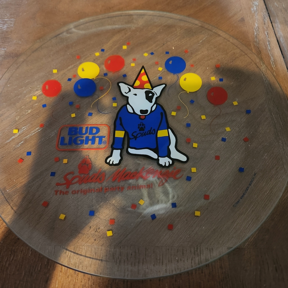 Bud Light Glass Plate 13 Inch
